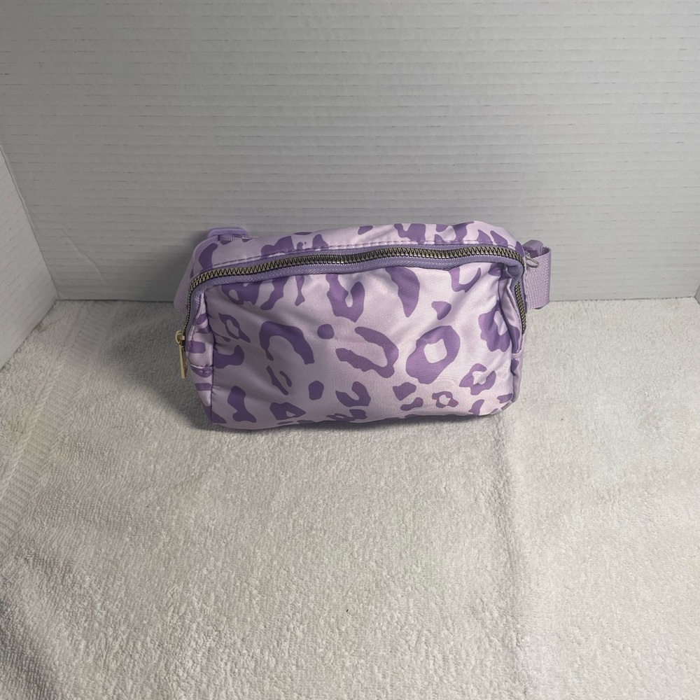 Purple cheetah Fanny pack